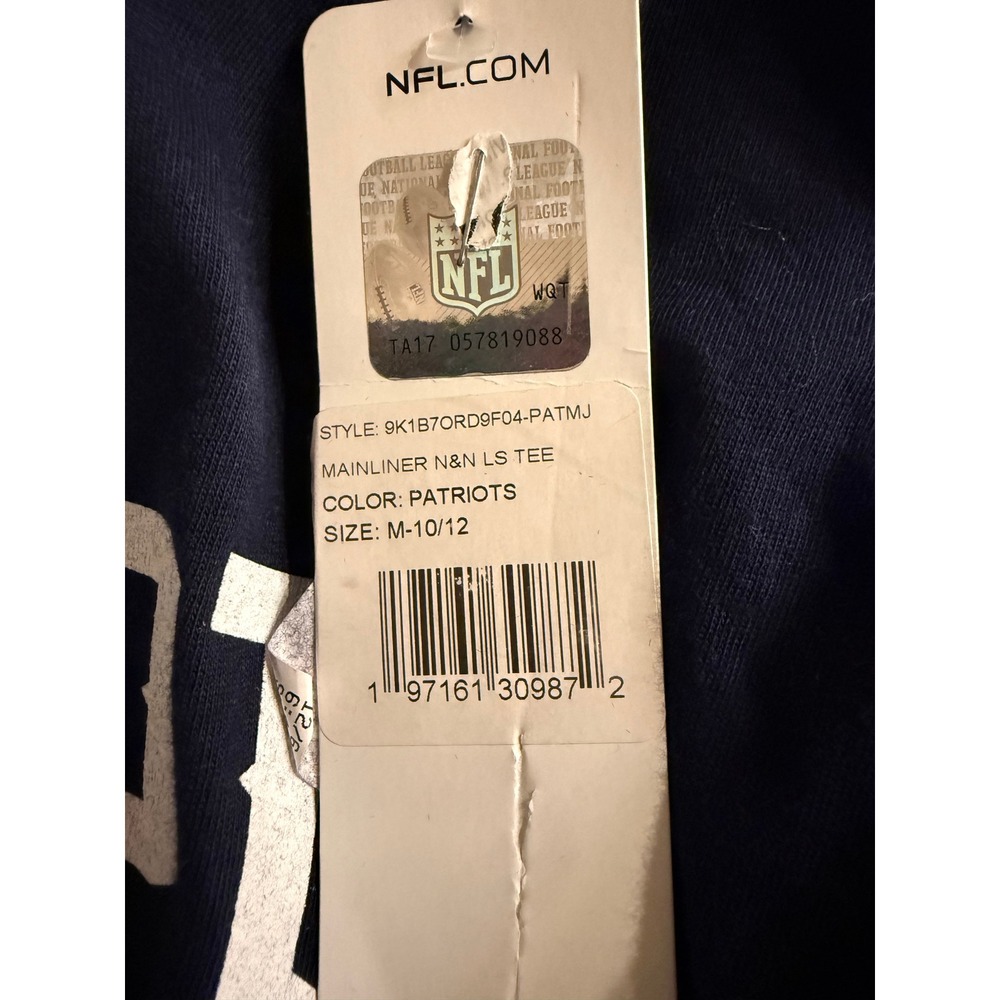 Kids NFL New England Patriots Mac Jones Long Sleeve Shirt Size M (10/12) NWT - Picture 5 of 5